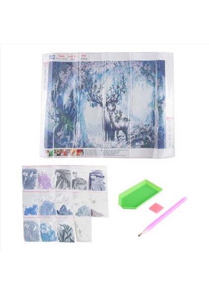 Dıy 5d Resim Rhinestone Elmas Nakış Resimleri Resimler Sanat El Sanatları Ev Duvar Dekoru- Elk Evi (Yurt Dışından) modelleri