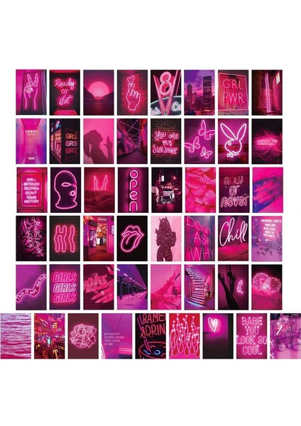 Oda Estetik Dekor Duvar Kolajı Vintage Posterler ve Erkekler ve Kızlar Için Baskılar Için Posterler 50 Adet 4x6 Inç Resimler (Yurt Dışından)