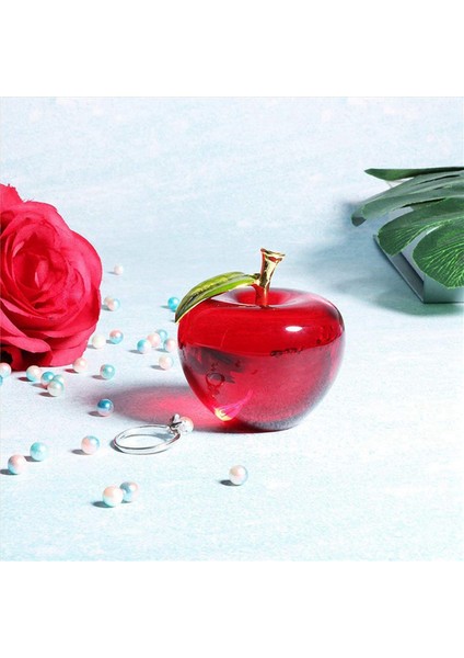 3x Crystal Apple Paperweight Pretty Crafts Sanat ve Koleksiyon Noel Hediyeleri Ev Düğün Dekorasyon Masası/araba Süsleri (A) (Yurt Dışından) indirimleri