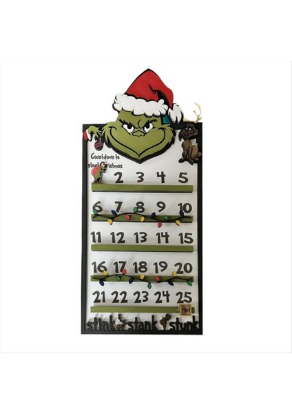 Noel Takvimi Masaüstü Ahşap Dekorasyon Noel Geri Sayım Takvim Takvimi Kolye Dekorasyonu (Yurt Dışından)