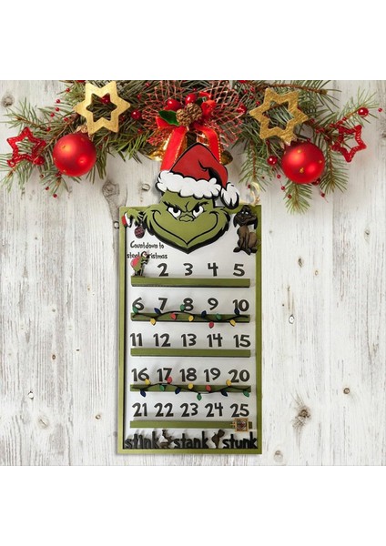 Noel Takvimi Masaüstü Ahşap Dekorasyon Noel Geri Sayım Takvim Takvimi Kolye Dekorasyonu (Yurt Dışından) fiyatları