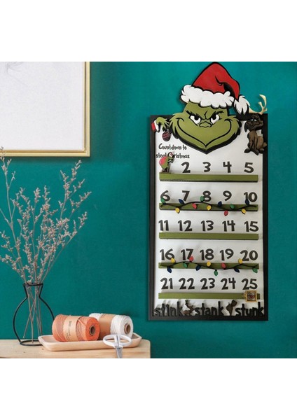 Noel Takvimi Masaüstü Ahşap Dekorasyon Noel Geri Sayım Takvim Takvimi Kolye Dekorasyonu (Yurt Dışından) modelleri