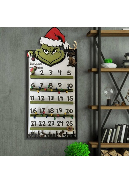 Noel Takvimi Masaüstü Ahşap Dekorasyon Noel Geri Sayım Takvim Takvimi Kolye Dekorasyonu (Yurt Dışından) fırsatları