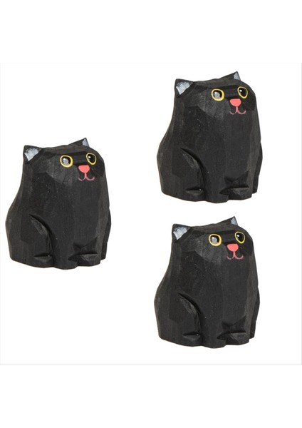 Sevimli Kedi Heykelleri El Oyma Kedi Heykelleri Ev Dekorasyonu Kedi Severler Için Eşsiz Kedi Bebek Koleksiyonu Hediyeleri (Yurt Dışından)