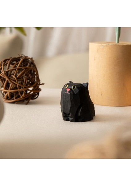 Sevimli Kedi Heykelleri El Oyma Kedi Heykelleri Ev Dekorasyonu Kedi Severler Için Eşsiz Kedi Bebek Koleksiyonu Hediyeleri (Yurt Dışından) modelleri