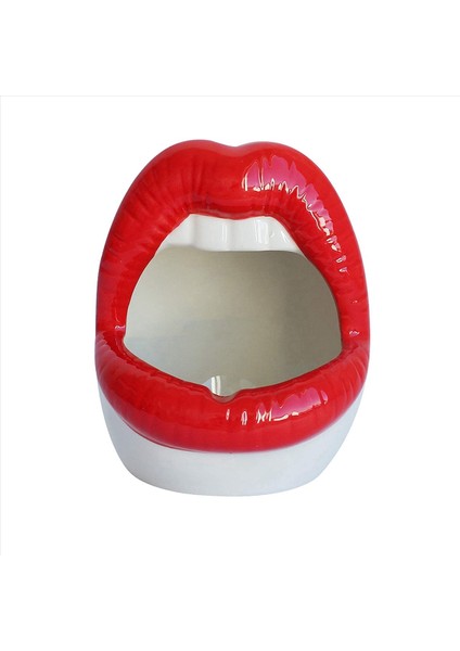 3x Yaratıcı Etli Kaktüs Pot Seramik Küçük Çiçek Bitkileri Kaplar Ev Ofis Için Büyük Dudaklar Ekici Kırmızı (Yurt Dışından) fiyatları