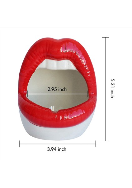 3x Yaratıcı Etli Kaktüs Pot Seramik Küçük Çiçek Bitkileri Kaplar Ev Ofis Için Büyük Dudaklar Ekici Kırmızı (Yurt Dışından) modelleri