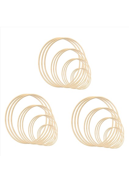36X Bambu Çiçek Çember Çelenk Makrome Zanaat Dream Catcher Hoops Halkalar Için Dıy Düğün Çelenk Dekoru Makro Dream Catcher (Yurt Dışından)