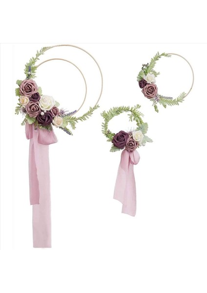 36X Bambu Çiçek Çember Çelenk Makrome Zanaat Dream Catcher Hoops Halkalar Için Dıy Düğün Çelenk Dekoru Makro Dream Catcher (Yurt Dışından) fiyatları