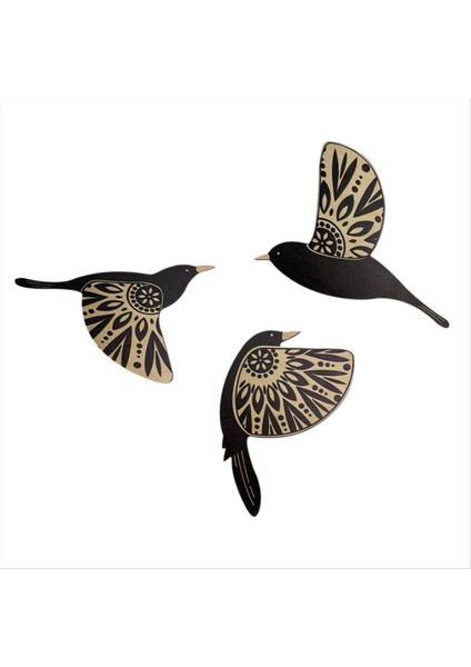 Ahşap Uçan Kuş Duvar Sanat Vintage Gotik Ev Dekor Oturma Odası Banyo Mutfak Dekor Hediye (Yurt Dışından)