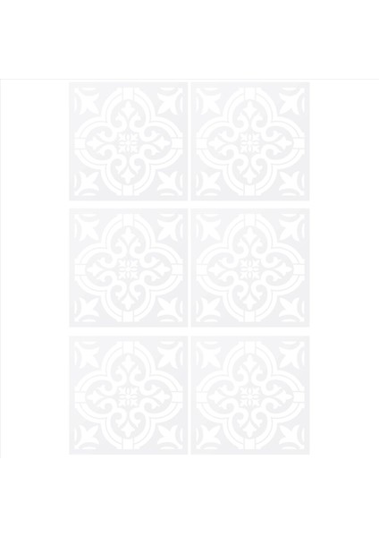6 Adet Diy Boyama 30X30CM Vintage Çiçek Desen Şablonları Fayans Duvar Kat Mobilyaları Için Şablon Boyama Dekoratif (Yurt Dışından)
