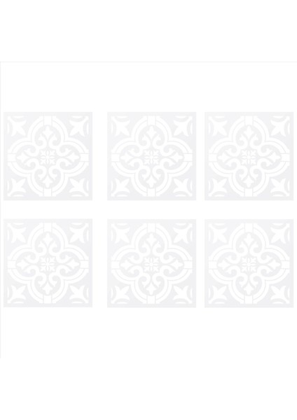 6 Adet Diy Boyama 30X30CM Vintage Çiçek Desen Şablonları Fayans Duvar Kat Mobilyaları Için Şablon Boyama Dekoratif (Yurt Dışından) modelleri