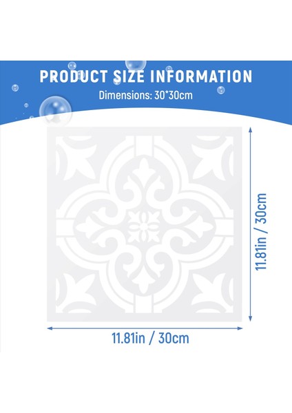 6 Adet Diy Boyama 30X30CM Vintage Çiçek Desen Şablonları Fayans Duvar Kat Mobilyaları Için Şablon Boyama Dekoratif (Yurt Dışından) fırsatları