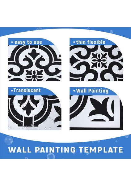 6 Adet Diy Boyama 30X30CM Vintage Çiçek Desen Şablonları Fayans Duvar Kat Mobilyaları Için Şablon Boyama Dekoratif (Yurt Dışından) indirimleri