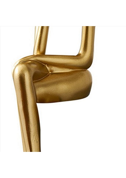 2x Düşünür Heykeli Soyut Figür Heykel Küçük Süsler Reçine Heykel Ev Altın Soyut Heykel Ofis Dekor C (Yurt Dışından) modelleri