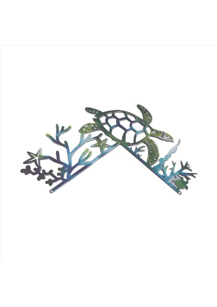 Deniz Kaplumbağı Kapı Çerçevesi Dekorasyonu Deniz Kaplumbağası Çift Taraflı Anahat Okyanus Metal Deniz Kaplumbağı Kapı Çerçevesi Duvar Sanat Dekorasyonu (Yurt Dışından) modelleri