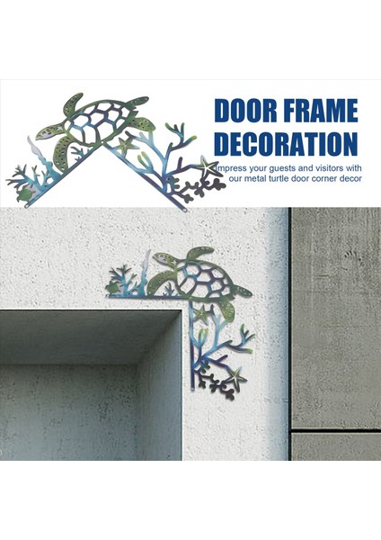 Deniz Kaplumbağı Kapı Çerçevesi Dekorasyonu Deniz Kaplumbağası Çift Taraflı Anahat Okyanus Metal Deniz Kaplumbağı Kapı Çerçevesi Duvar Sanat Dekorasyonu (Yurt Dışından) fırsatları