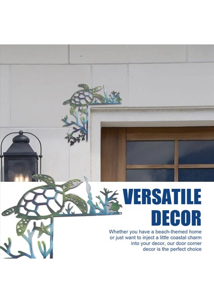 Deniz Kaplumbağı Kapı Çerçevesi Dekorasyonu Deniz Kaplumbağası Çift Taraflı Anahat Okyanus Metal Deniz Kaplumbağı Kapı Çerçevesi Duvar Sanat Dekorasyonu (Yurt Dışından) indirimleri