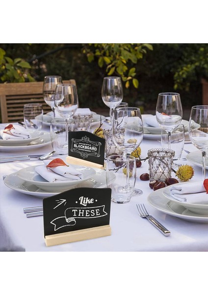 24PACK Mini Kara Tahta Işaretleri Mutfak Notları Tebeşir Tahtaları 10X7 2cm Küçük Kara Tahta Mesajı Masa Tablosu (Yurt Dışından) fiyatları