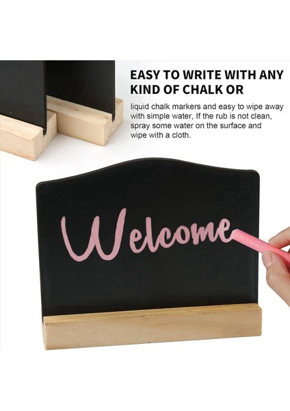 24PACK Mini Kara Tahta Işaretleri Mutfak Notları Tebeşir Tahtaları 10X7 2cm Küçük Kara Tahta Mesajı Masa Tablosu (Yurt Dışından) modelleri