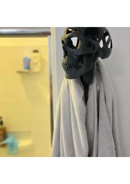 3D Kafatası Kask Raf Duvar Montaj Sabit Şapka Rafı Dekoratif Zarif Duvar Rafı Çok Fişli Sert Şapka Tutucu Eldiven Çanta (Yurt Dışından) fiyatları