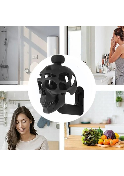 3D Kafatası Kask Raf Duvar Montaj Sabit Şapka Rafı Dekoratif Zarif Duvar Rafı Çok Fişli Sert Şapka Tutucu Eldiven Çanta (Yurt Dışından) modelleri