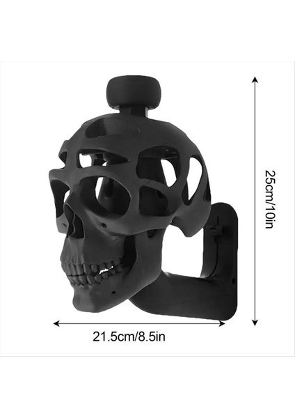 3D Kafatası Kask Raf Duvar Montaj Sabit Şapka Rafı Dekoratif Zarif Duvar Rafı Çok Fişli Sert Şapka Tutucu Eldiven Çanta (Yurt Dışından) fırsatları