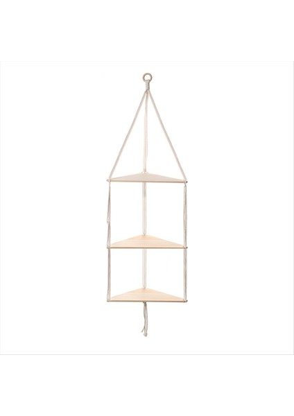 3 Katmanlı Yüzer Duvar Rafı Ahşap Üçgen Köşe Ekran Standı Dekorasyon Oturma Odası Yatak Odası Duvar Asılı Dekor (Yurt Dışından)