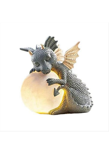 Bahçe Dragon Heykeli Hafif Dekorasyonlu Ejderha Heykeli Bir Lamba Bahçe Dekorasyon Reçine Zanaat Süslemeleri (Yurt Dışından)