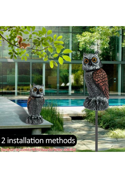 Baykuş Korku Kontrol Cihazları 360 ° Döner Baykuş Tuzağı Baykuş Kuş Caydırıcı Bahçe Dekorasyonu C (Yurt Dışından) fırsatları