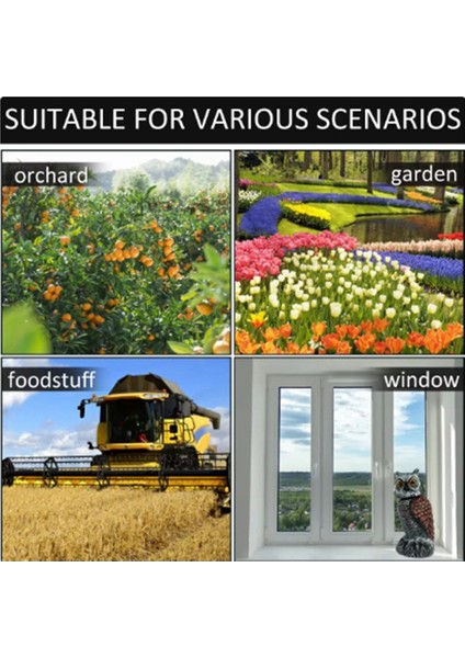 Baykuş Korku Kontrol Cihazları 360 ° Döner Baykuş Tuzağı Baykuş Kuş Caydırıcı Bahçe Dekorasyonu C (Yurt Dışından) indirimleri