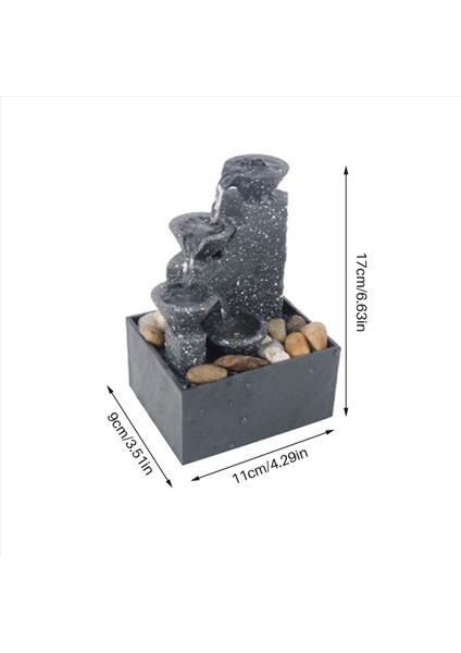 3x Ev Ofis Masaüstü Küçük Çeşme Şanslı Akan Su Süsleri Manzara Dekorasyon Zanaat Hediyeleri (Yurt Dışından) fiyatları