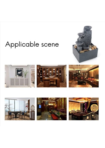 3x Ev Ofis Masaüstü Küçük Çeşme Şanslı Akan Su Süsleri Manzara Dekorasyon Zanaat Hediyeleri (Yurt Dışından) modelleri