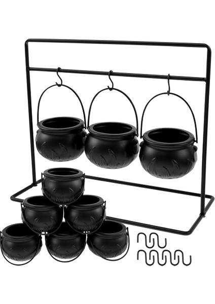 Cadılar Bayramı Kazan Dekoru 9pcs Kazan Potu Cadılar Kazan Rafta Kaseler Servis Cadılar Bayramı Şeker Kasesi Şeker Tutucu (Yurt Dışından)