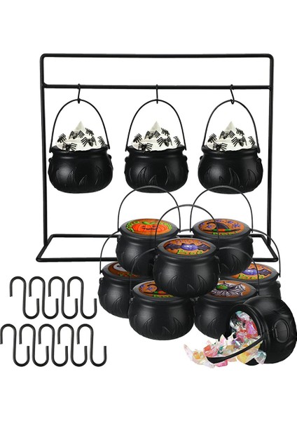 Cadılar Bayramı Kazan Dekoru 9pcs Kazan Potu Cadılar Kazan Rafta Kaseler Servis Cadılar Bayramı Şeker Kasesi Şeker Tutucu (Yurt Dışından) fiyatları
