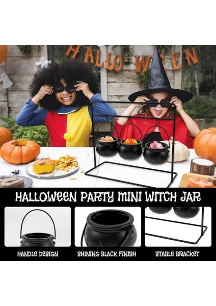 Cadılar Bayramı Kazan Dekoru 9pcs Kazan Potu Cadılar Kazan Rafta Kaseler Servis Cadılar Bayramı Şeker Kasesi Şeker Tutucu (Yurt Dışından) indirimleri