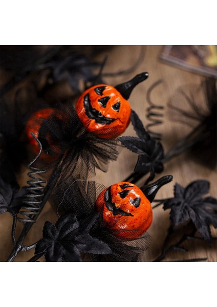 Yapay Kabak Şubeleri Cadılar Bayramı Siyah Akçaağaç Yaprağı Kabak Ziyafet Cadılar Bayramı Çiçek Dekoru Perili Dekorasyon 4 Pcs (Yurt Dışından) indirimleri