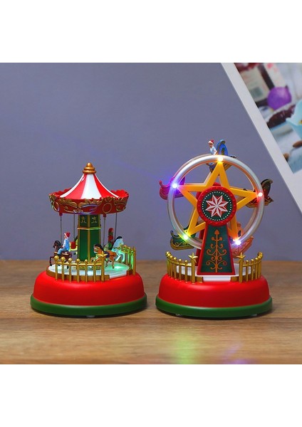 Noel Parlayan Müzik Atlıkarınca Dönen Döner Döner Noel Hediyeleri Noel Arifesi Hediyeler Noel Süsler Ev Dekorasyon Hediyeleri A (Yurt Dışından) modelleri