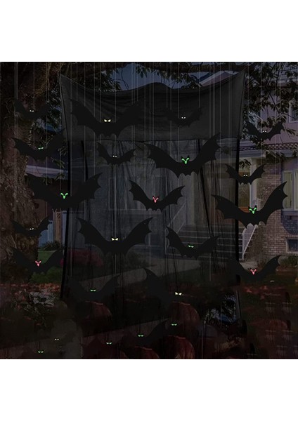 Asılı Yarasa Cadılar Bayramı Açık Dekorasyonlar - Ağaçlara Sundurmalara Yards Sarı Üzerine Açık Hava Dekorasyonları Asmak Için Mükemmel (Yurt Dışından) modelleri