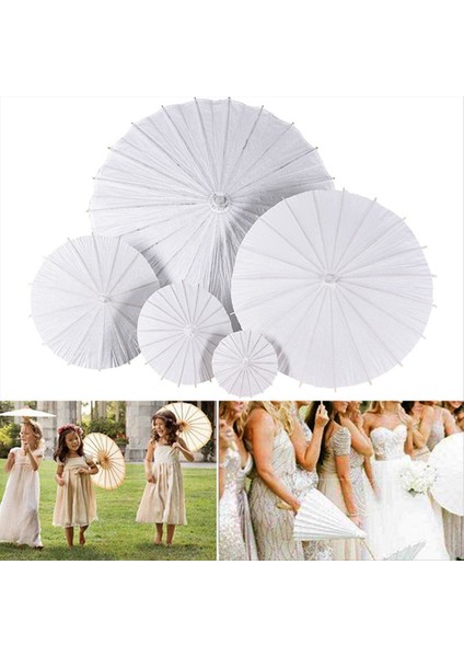 Çin Antik Tarzı Diy Düğün Dekorasyonu Beyaz Gelin Şemsiye Düğün Fotoğrafı Sahne Şemsiyesi 60CM (Yurt Dışından) fırsatları