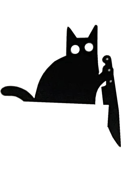 Metal Sevimli Kedi Kapı Çerçeve Kedi Kapı Çerçeve Köşe Dekorasyon Ev Mobilya Kapısı Dekorasyon Işareti C (Yurt Dışından)