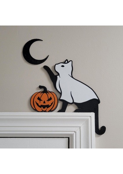 Metal Sevimli Kedi Kapı Çerçeve Kedi Kapı Çerçeve Köşe Dekorasyon Ev Mobilya Kapısı Dekorasyon Işareti C (Yurt Dışından) indirimleri