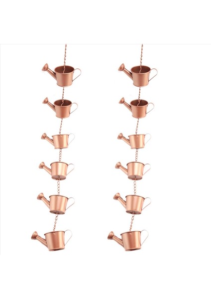 2x Çelik Yaprak Yağmur Zinciri Anne Için Bahçe Hediyesi Oluklar Adaptör ile Iniş Borusu Için Yağmur Yakalayıcı Kalın Çiçek Fincanları A (Yurt Dışından)