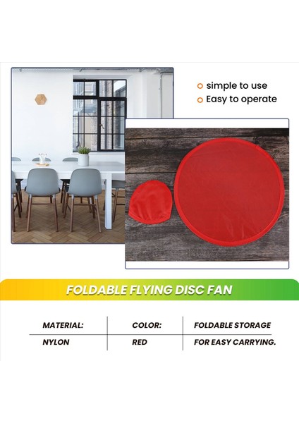 Katlanabilir Yuvarlak Fan Kırmızısı (Yurt Dışından) indirimleri