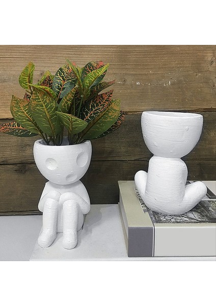 Mumya Vazo Bahçe Saksı Küçük Bitki Stand Hava Bitki Stand Kapalı Bitki Pot Özet Karakter Vazo Süsleri A (Yurt Dışından) fırsatları