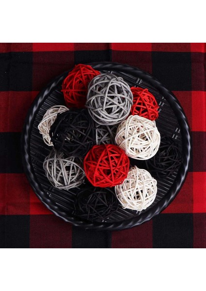 4x 2 Inç Rattan Topları Ev Dekoru Için Dekoratif Dıy Dolgu Süsü Düğün Masa Dekorasyonu (Siyah Gri Kırmızı Beyaz) (Yurt Dışından) indirimleri
