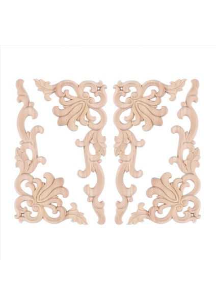 24PCS Avrupa Çiçek Zanaat Mobilya Dekoratif Oyma Aplike Ahşap Modern Duvar Çerçevesi Köşe Kapısı (Yurt Dışından) fiyatları