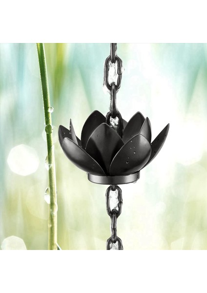 2x Yağmur Zinciri Lotus Yağmur Yakalayıcı Zinciri Dışarıdaki Oluklar Için Yağmur Zinciri Bardaklar Oluk Düşüşünün Yerini Almak Için Suyu Yönlendirmek (Yurt Dışından) modelleri
