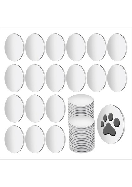 100 Pcs Paslanmaz Çelik Disk Dairesel Plaka Disk Boş Metal Grev El Sanatları Için Düz Yuvarlak Plaka Metal Damgalama (Yurt Dışından)