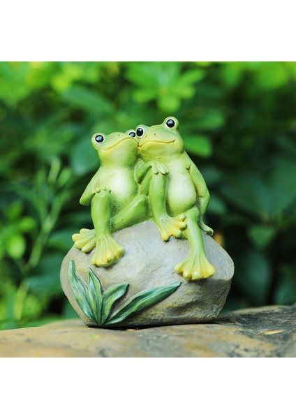 Sevgili Kurbağa Dekor Bahçe Kurbağaları Çift Heykelleri Romantik Reçine Hayvan Figürin Kurbağa Şeyleri Açık Çim Aksesuarları (Yurt Dışından) fiyatları